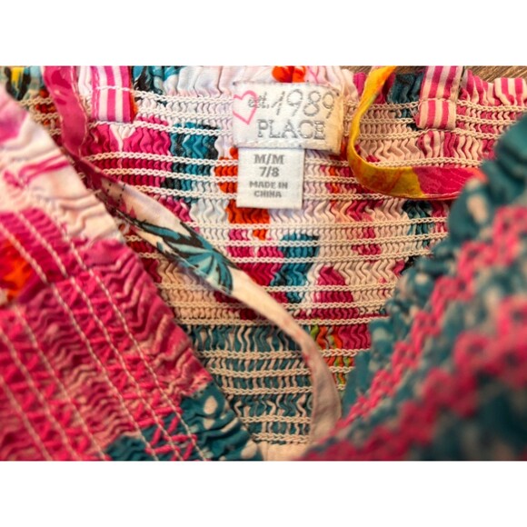 The Children’s Place Girls 7/8 Floral Patchwork Print Sundress Cotton Hi Low - Picture 5 of 5